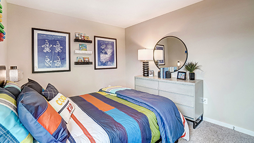 furnished second bedroom