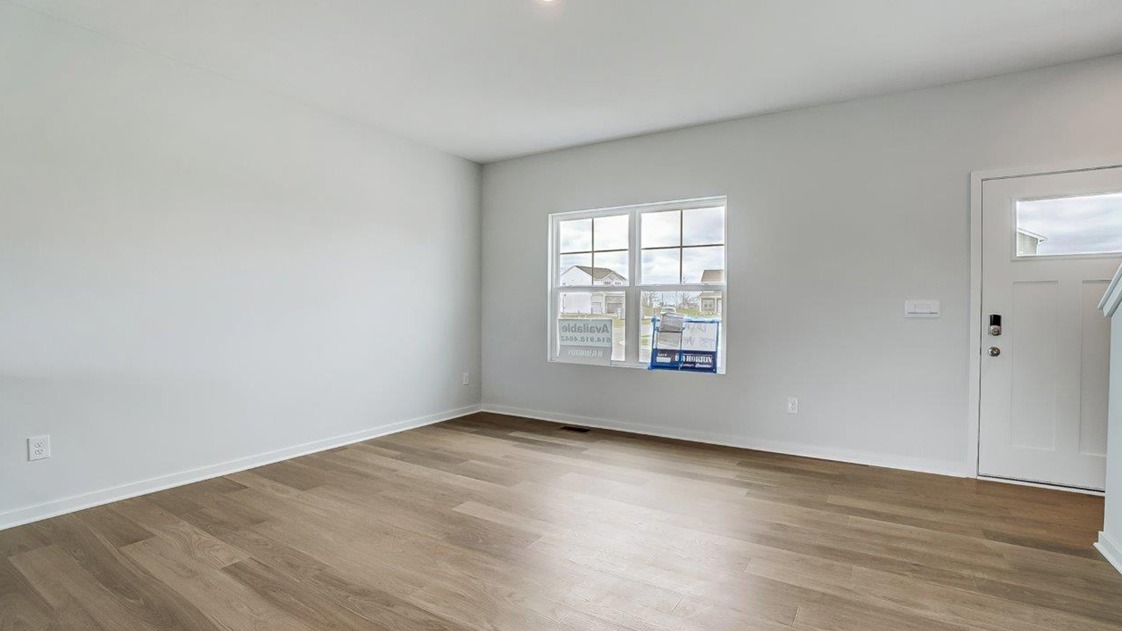 great room with double window