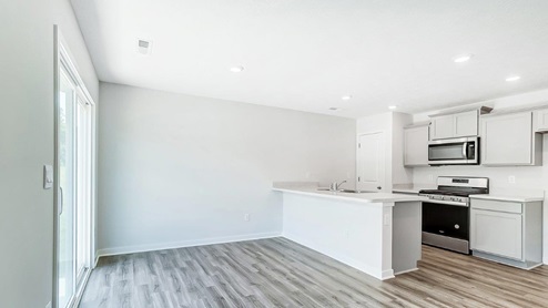Interior kitchen and dining area