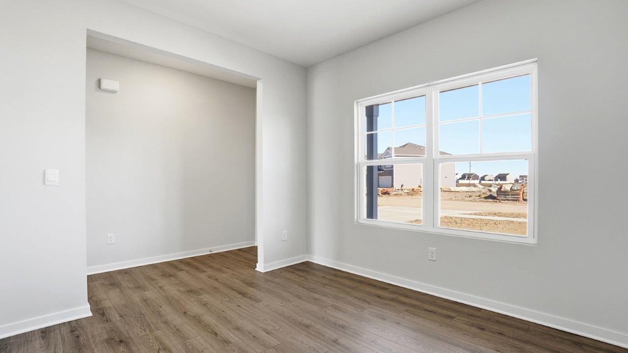 foyer and flex office with double window