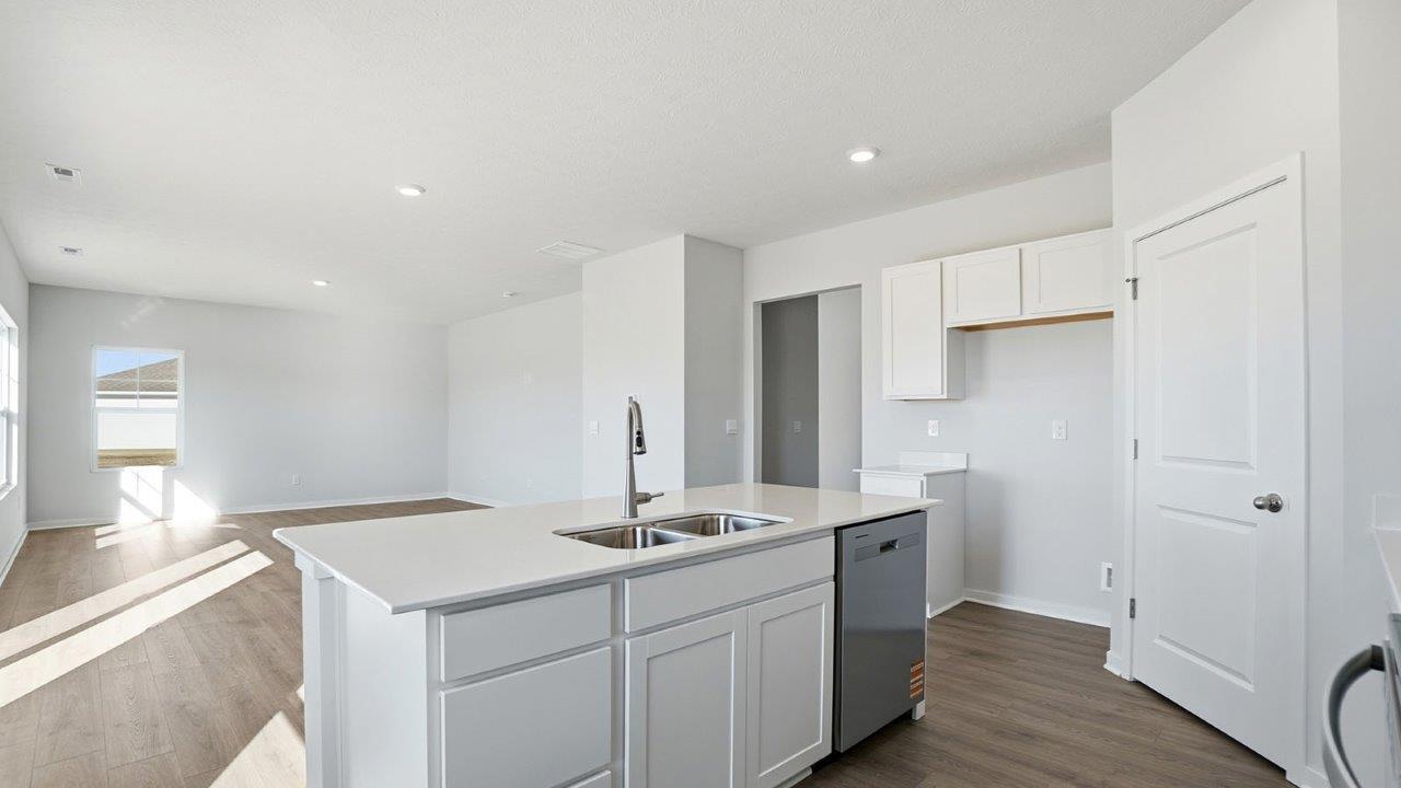 built in island, walk in pantry, great room