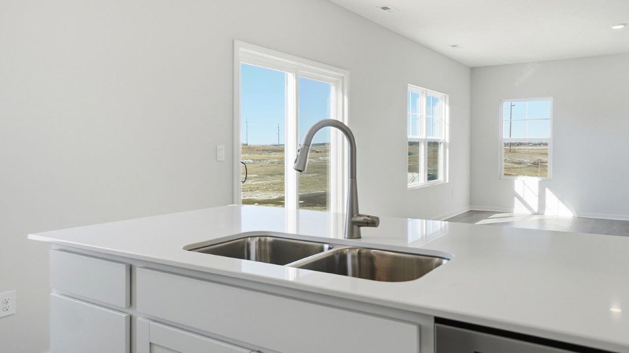 built in island with stainless steel sink