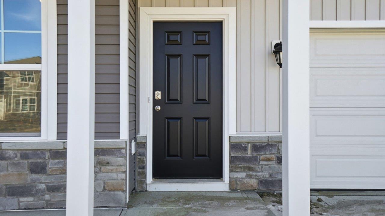 black front door