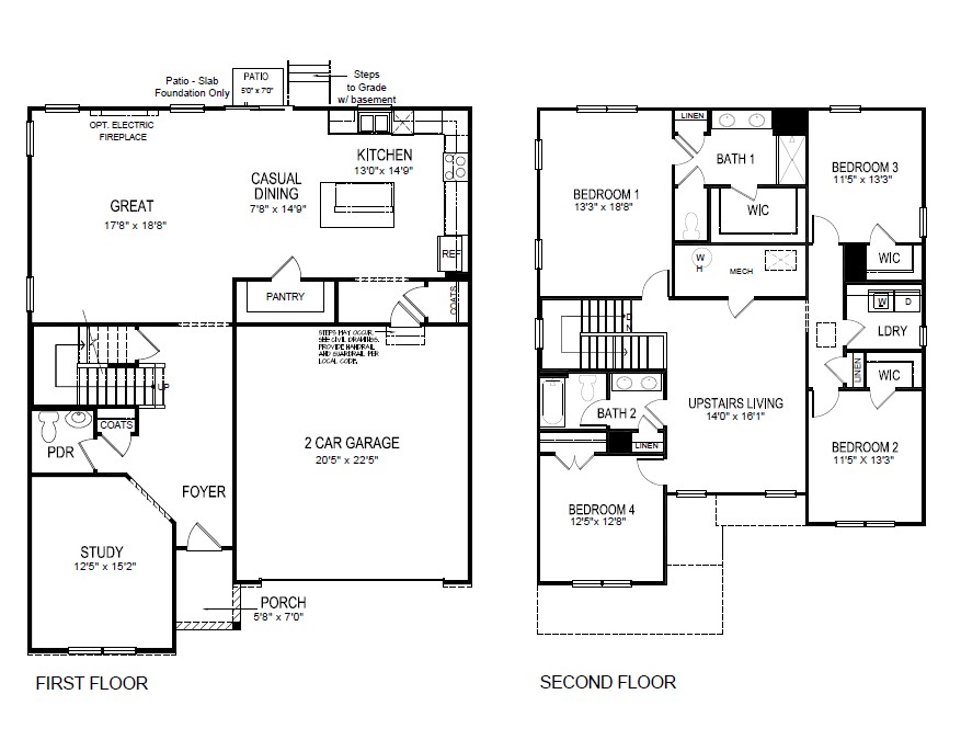Lyndhurst slab floor plan