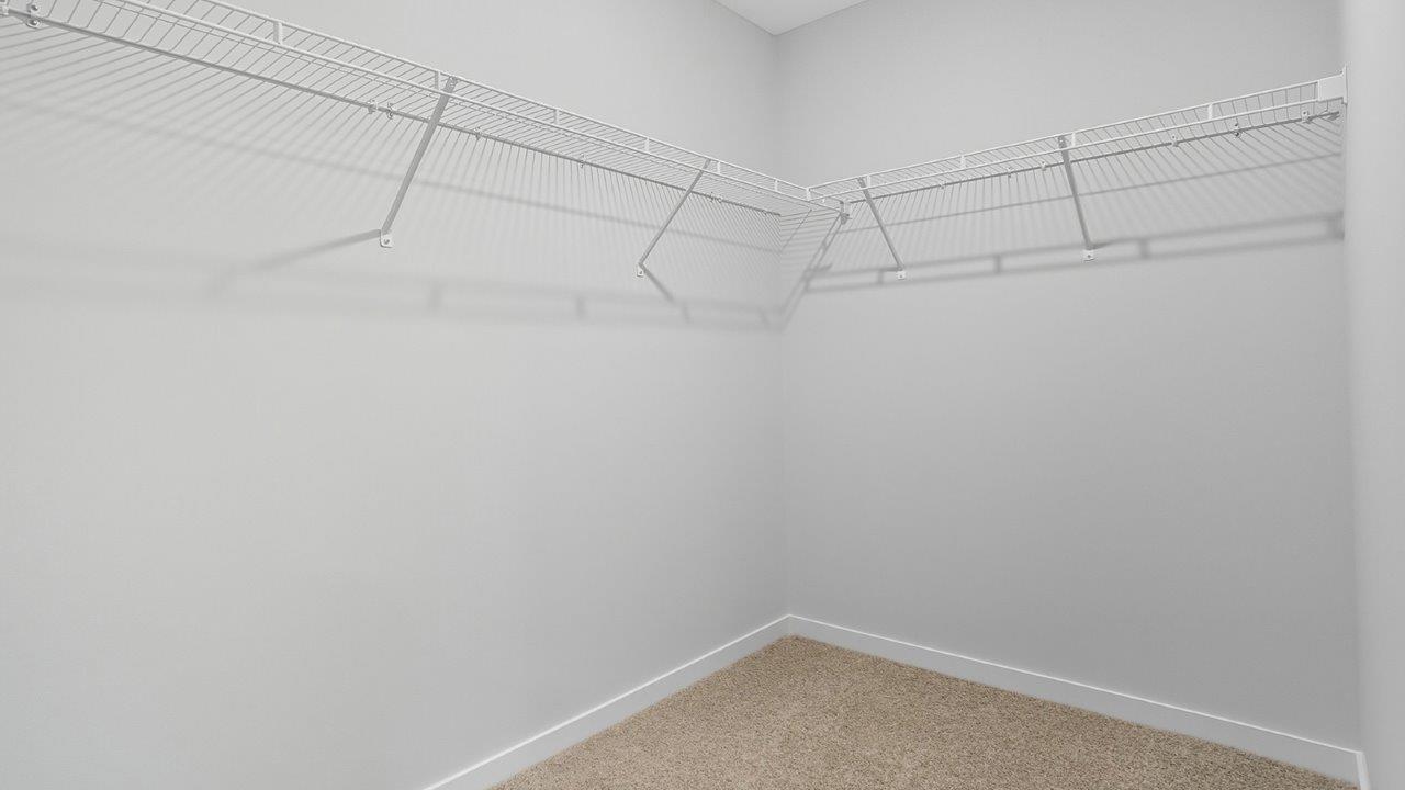 walk in closet with wire shelving
