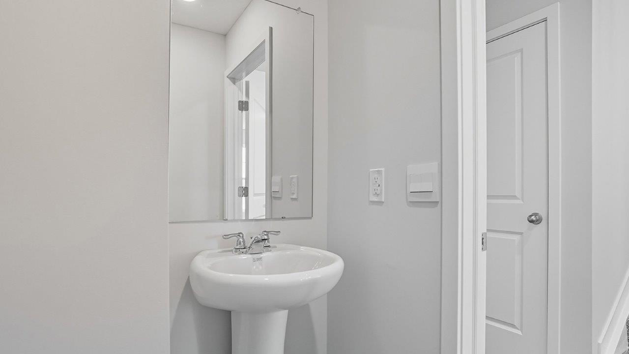 first floor powder room vanity