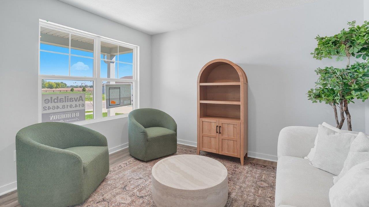 furnished flex room with double window