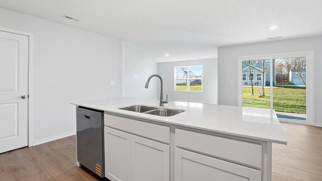 Chatham kitchen with white cabinets