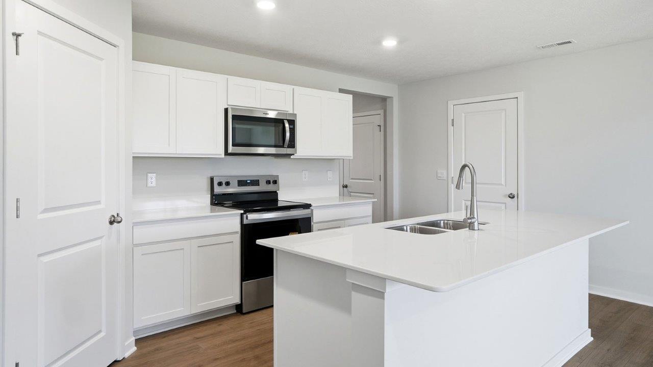Chatham kitchen with white cabinets