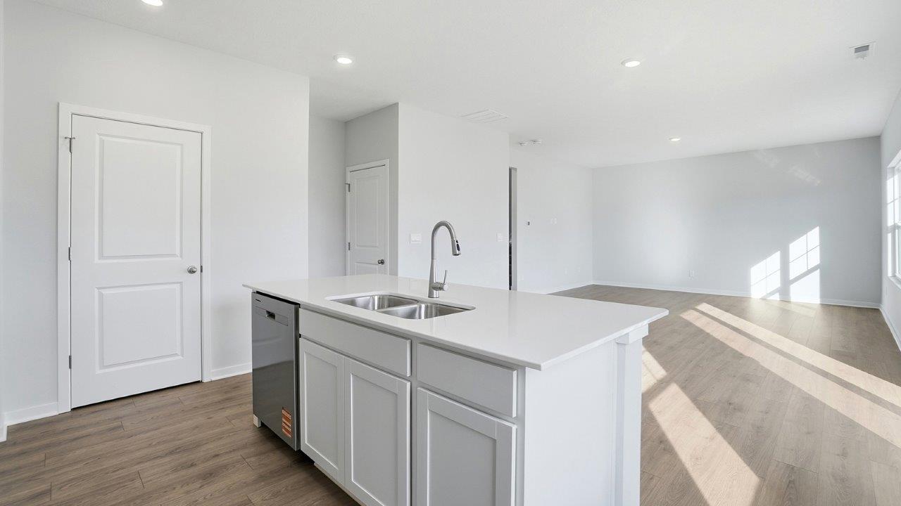 Sienna kitchen with white cabinets