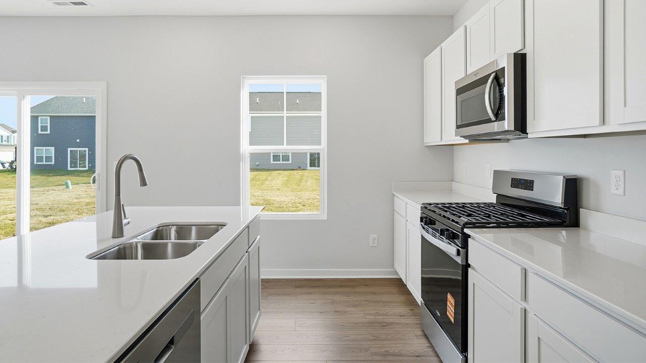 Sienna kitchen with white cabinets