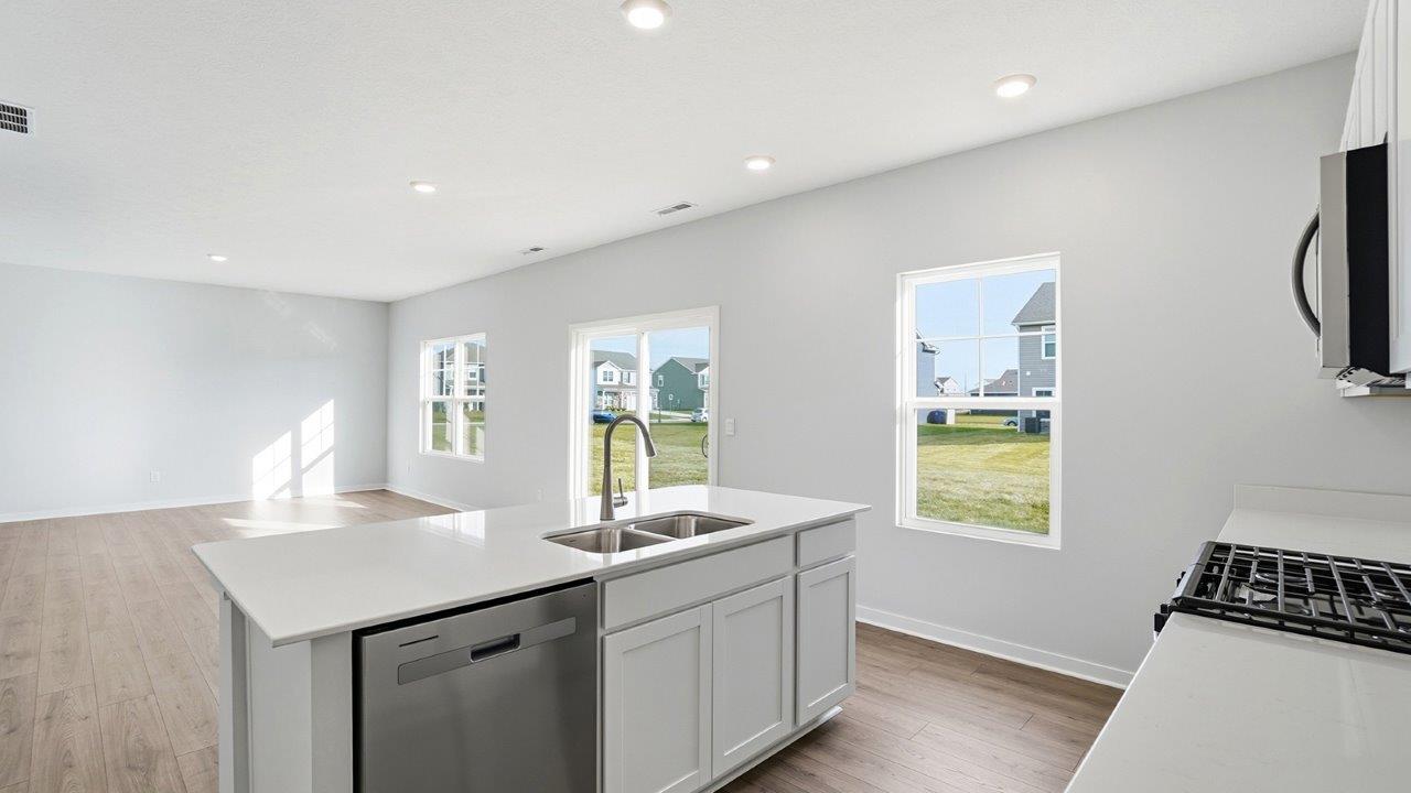Sienna kitchen with white cabinets