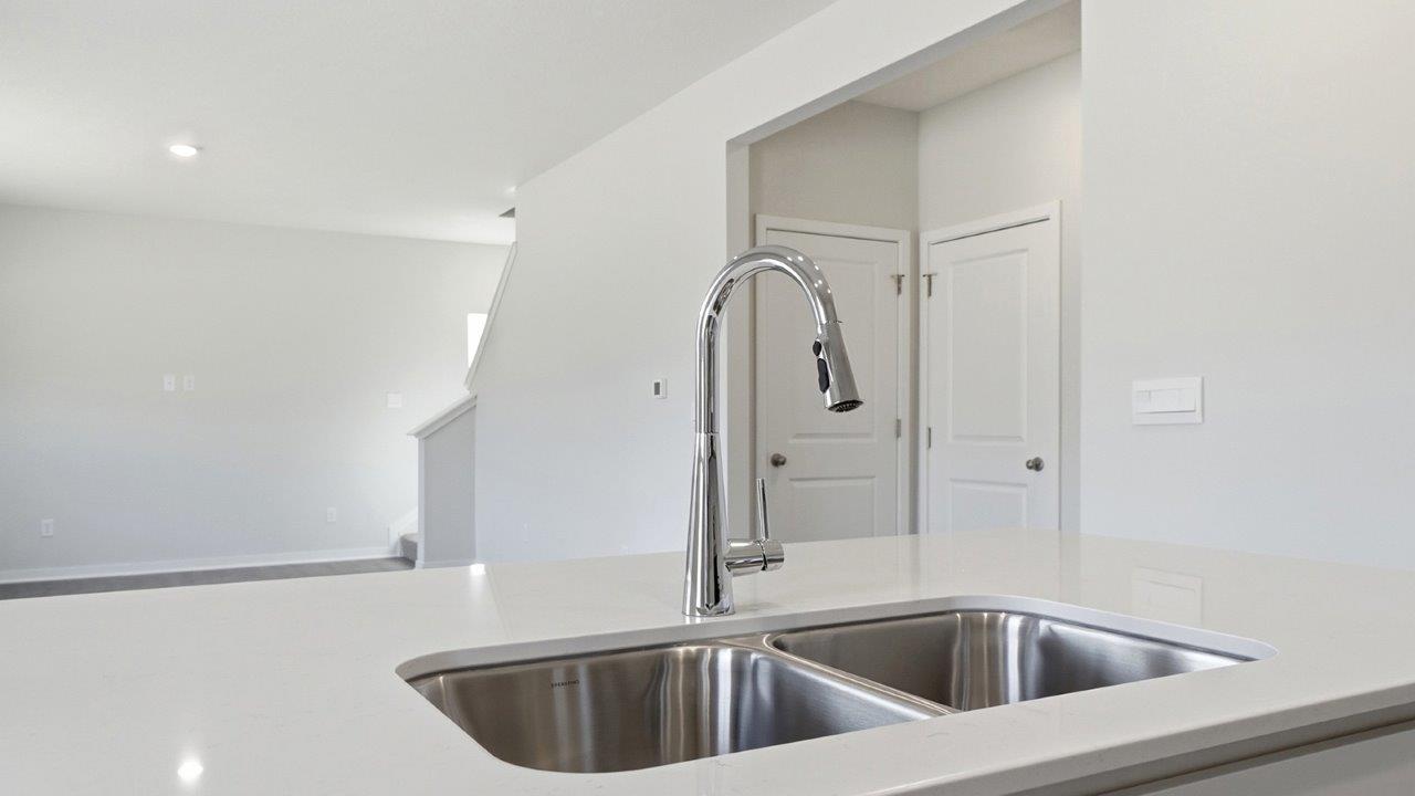 Pendleton kitchen with white cabinets