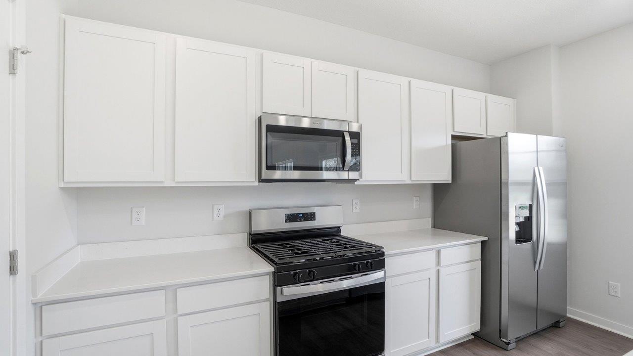 Pendleton kitchen with white cabinets