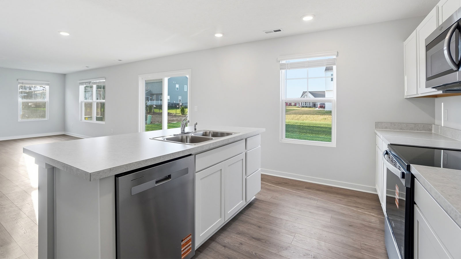 Stamford kitchen with white cabinets
