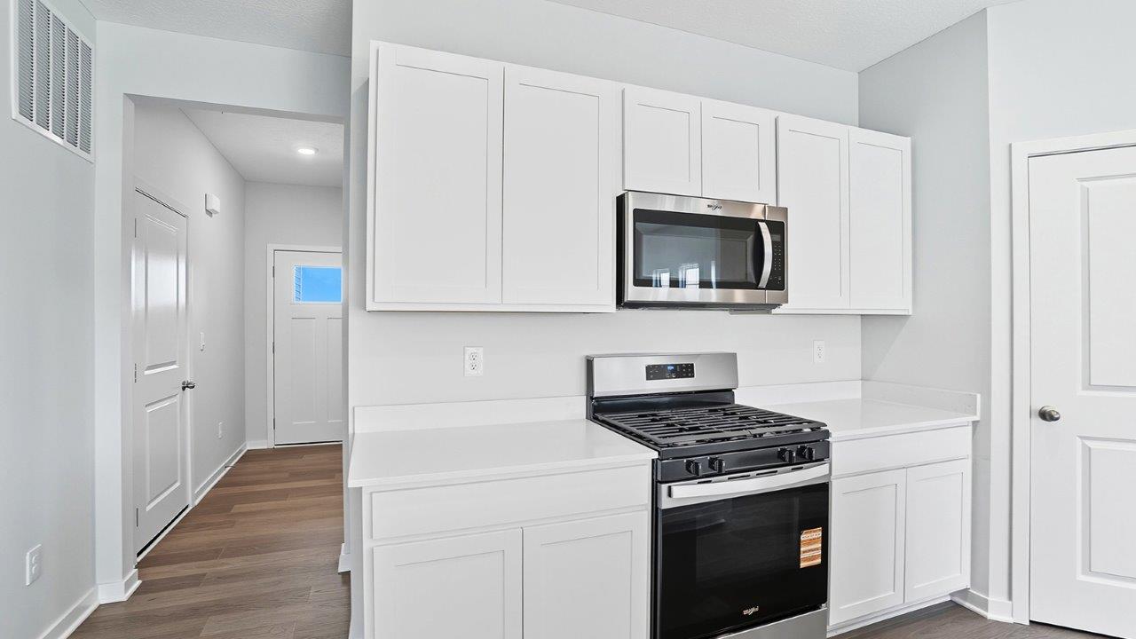Arlington kitchen with white cabinets