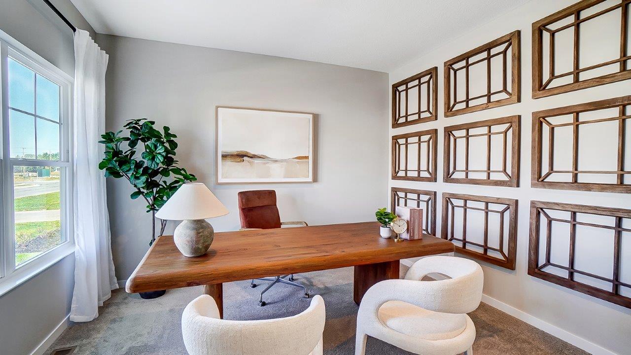 flex office space with double window