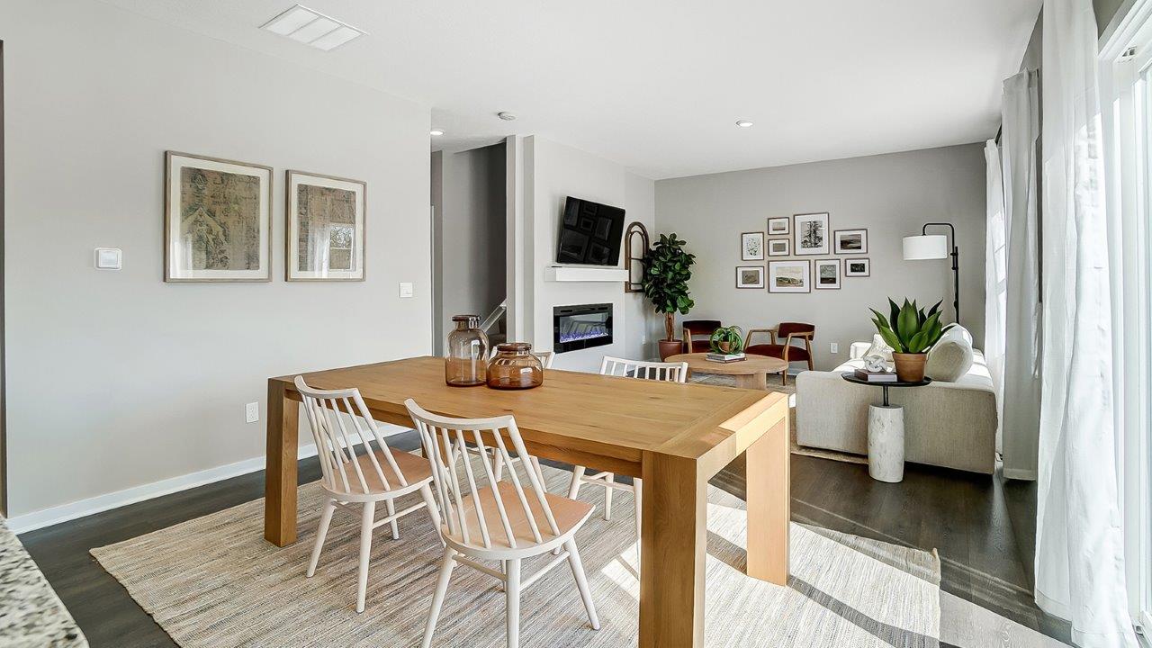 dining table and chairs, great room