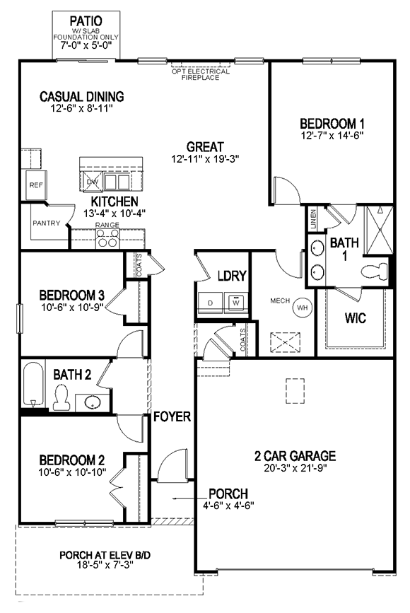 Harmony slab floorplan