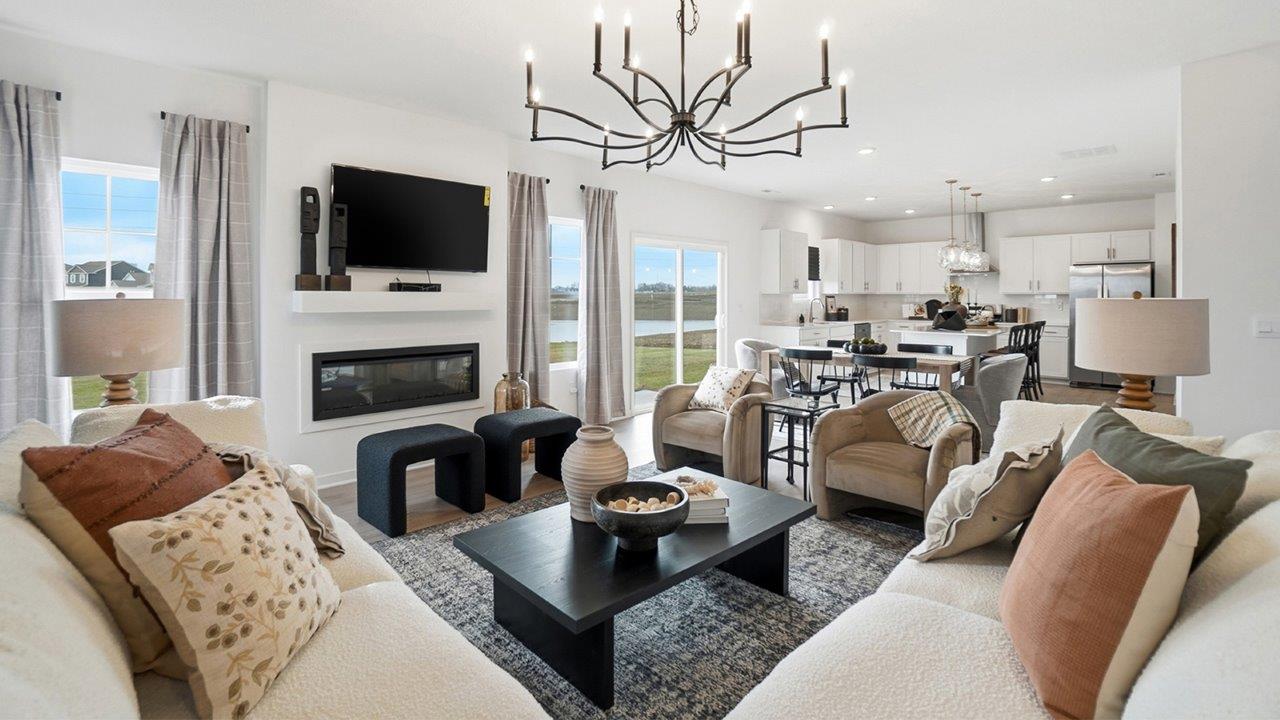 furnished great room and dining