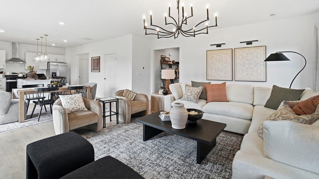 furnished great room and dining