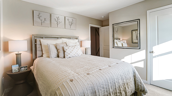 furnished second bedroom entry and closet