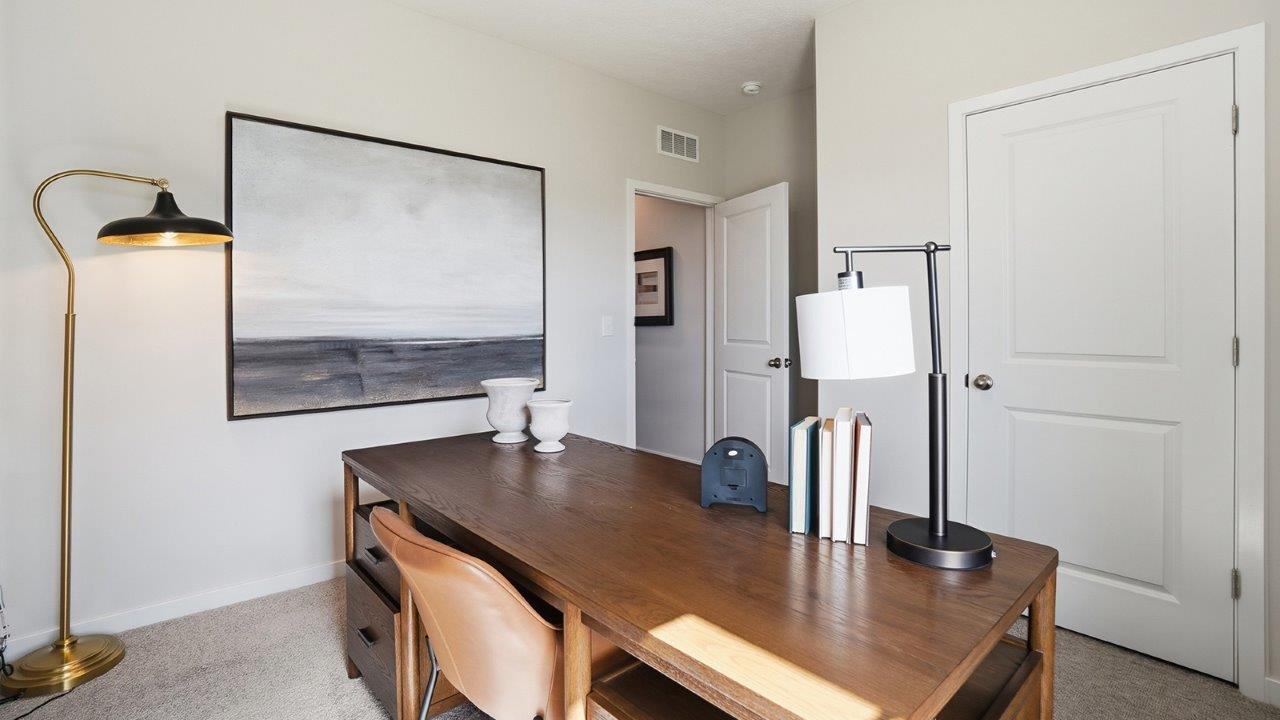 fourth bedroom as office with closet and entry