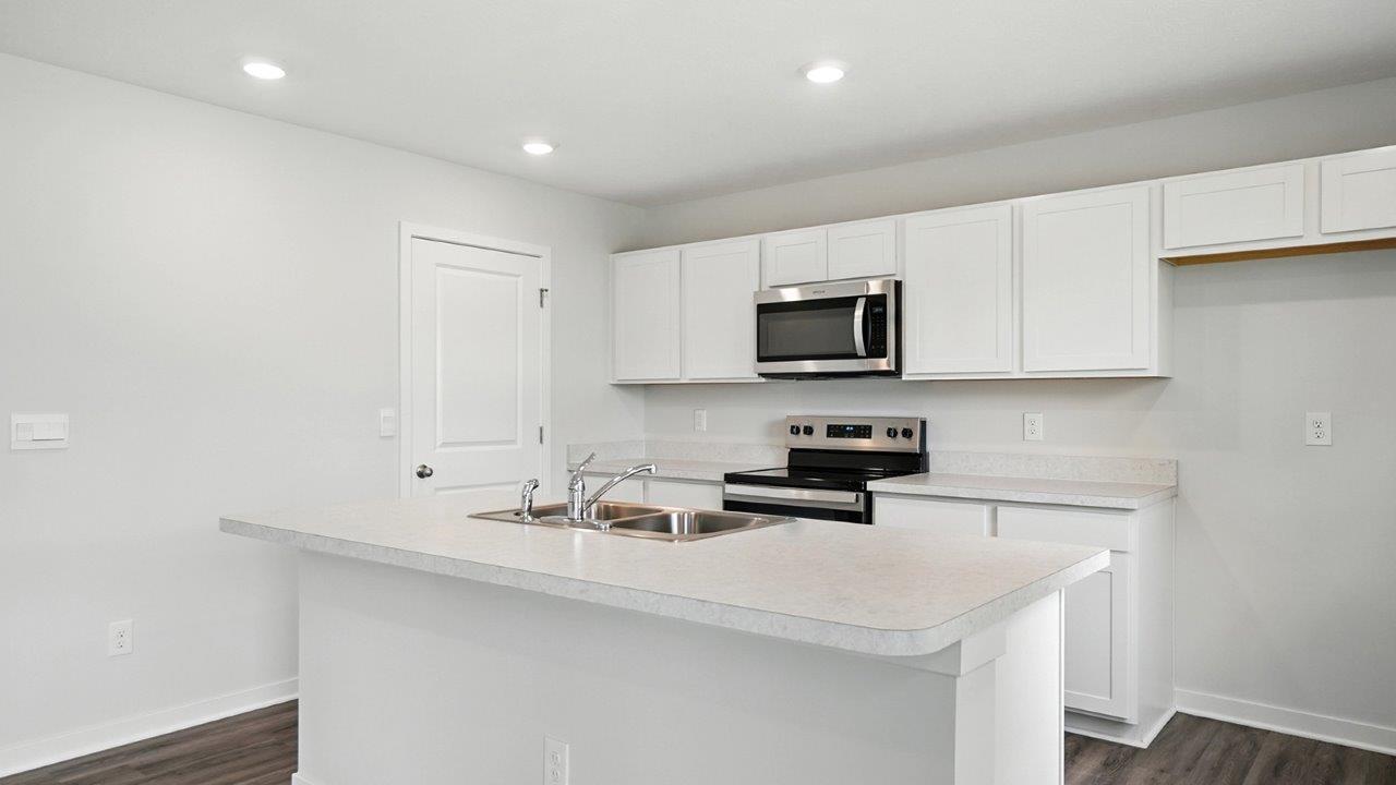 Pendleton Kitchen with white cabinets