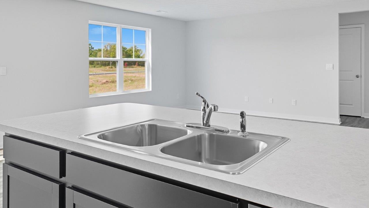 Henley kitchen with dark stain cabinets