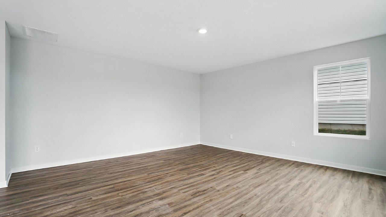 great room with single window