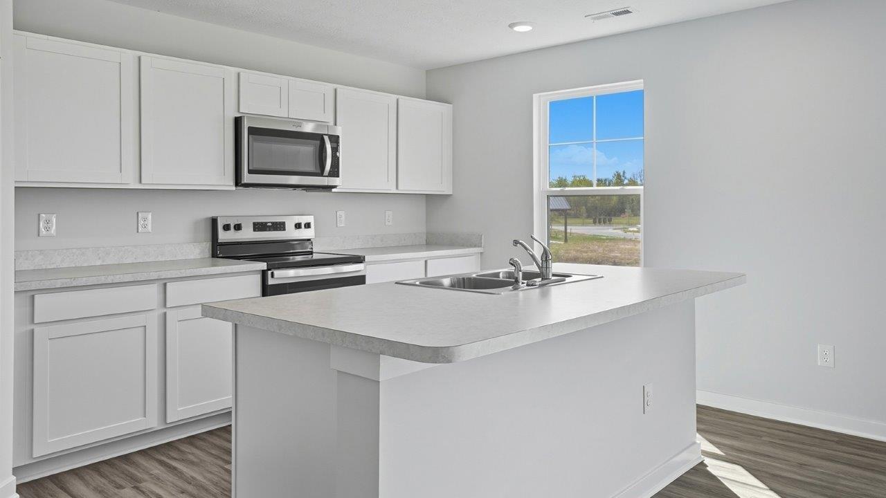 Stamford kitchen with white cabinets