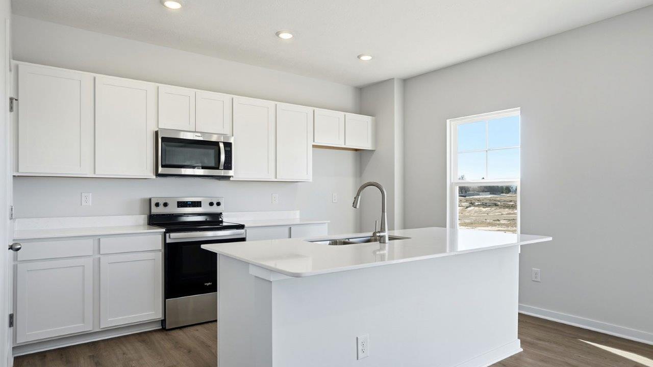 Pendleton Kitchen with white cabinets