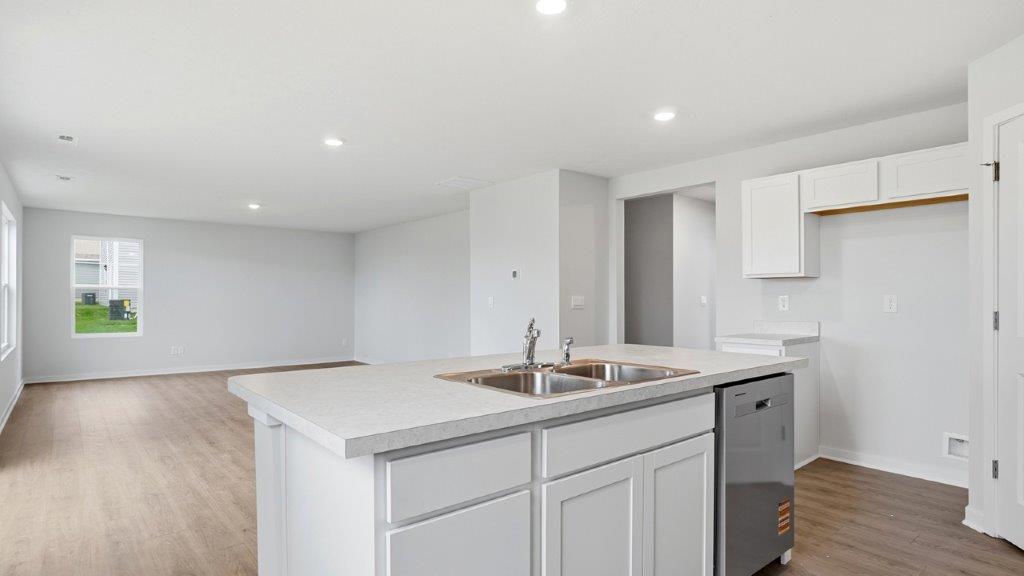 Stamford kitchen with white cabinets