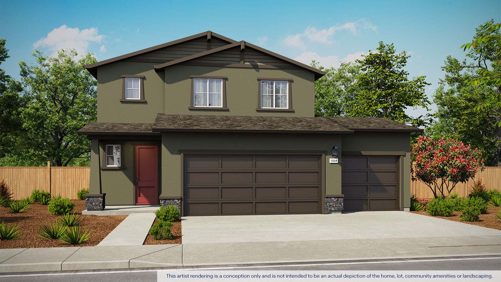 Montego Plan 1894 Exterior Craftsman Elevation