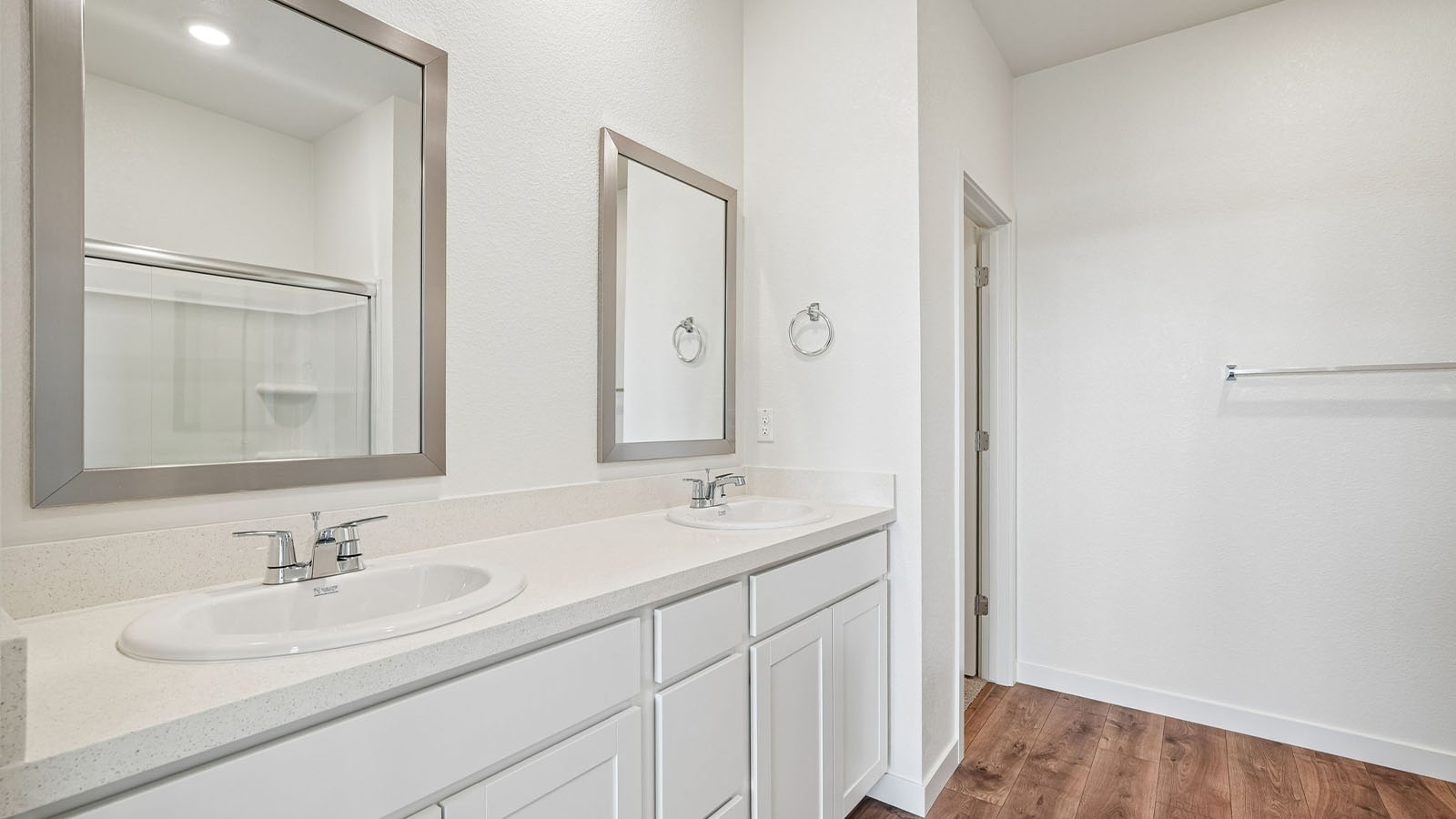 Montego Cali Plan 1924  spa inspired primary bathroom with dual sinks