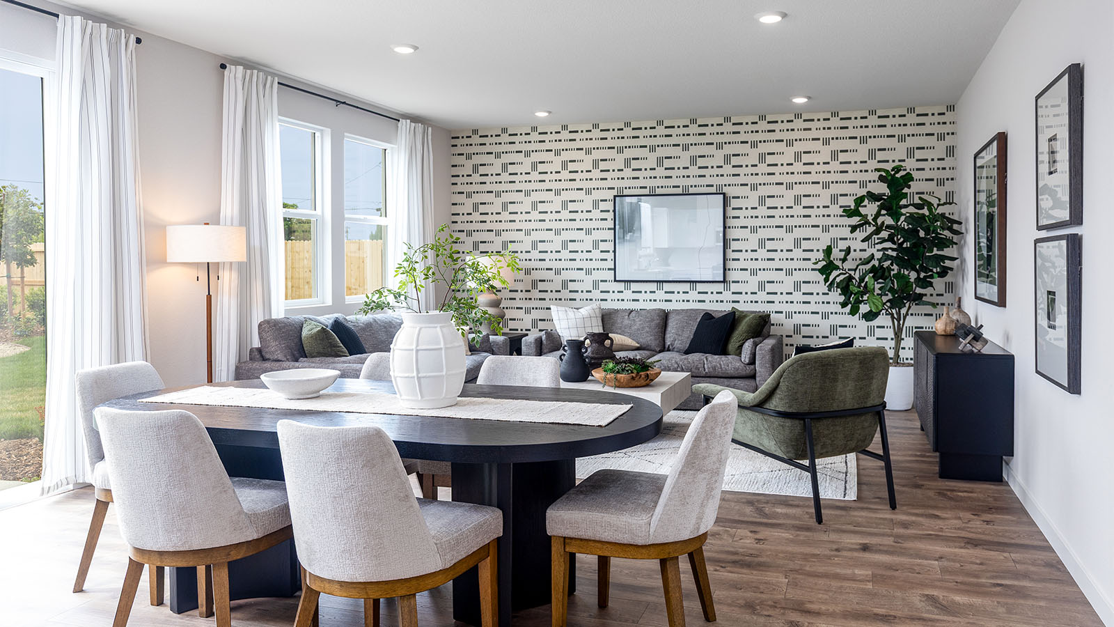 Montego Plan 2311 open dining and living area