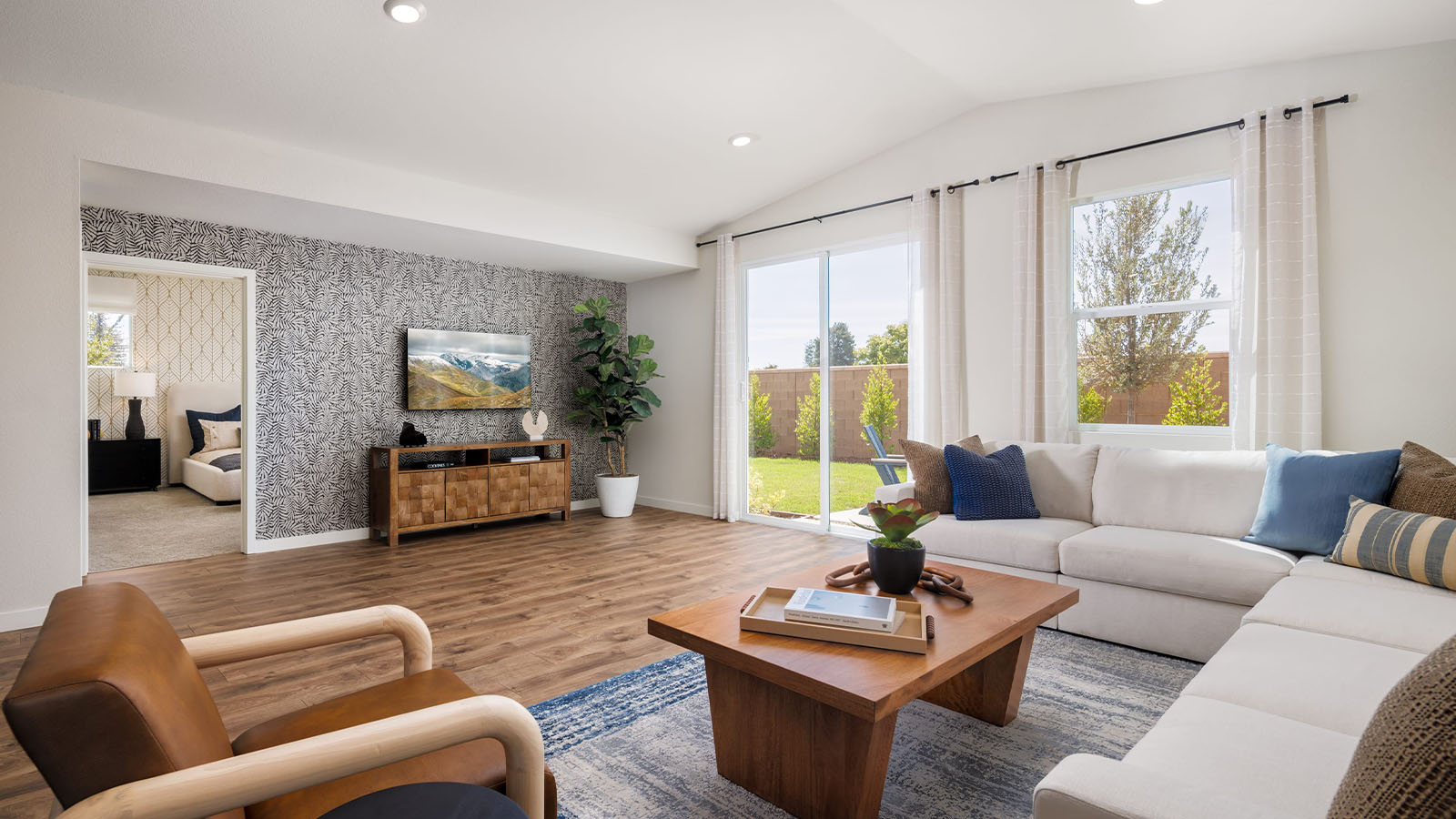 Montego Cali Plan 1924  spacious living room with high ceilings