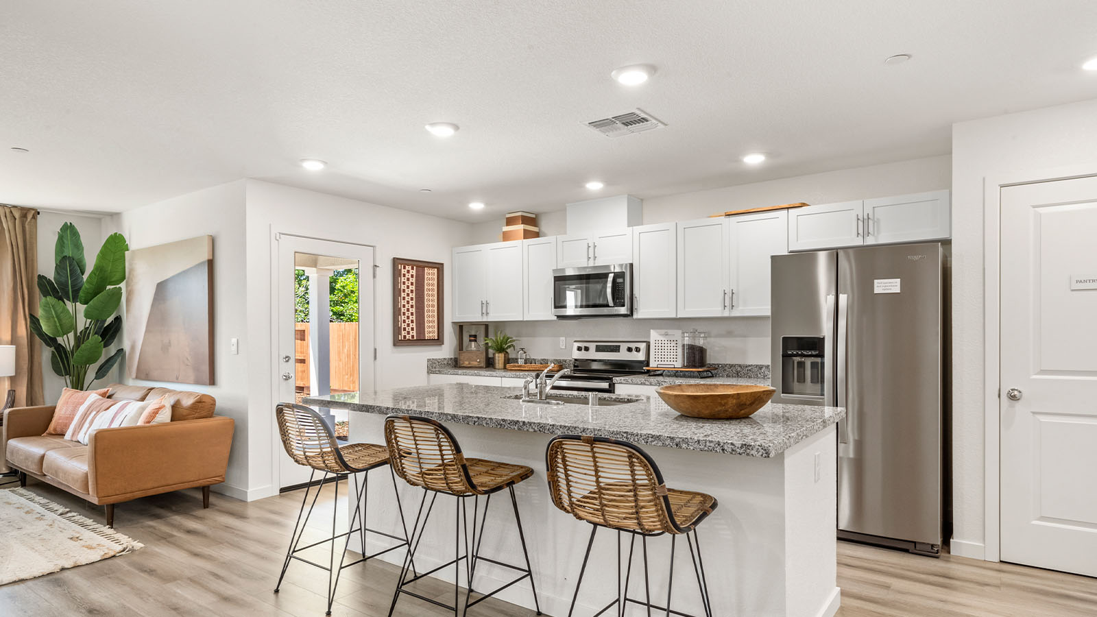 Harter Meadow Plan 1501 open kitchen island with seating