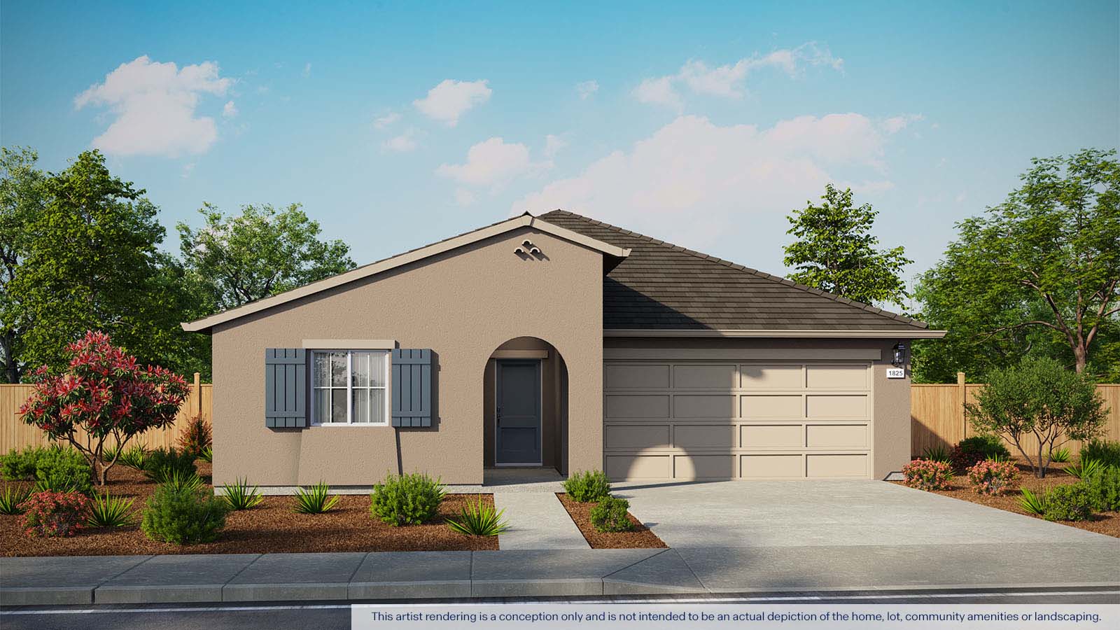 Harter Estates Plan 1825 Exterior Mission Elevation
