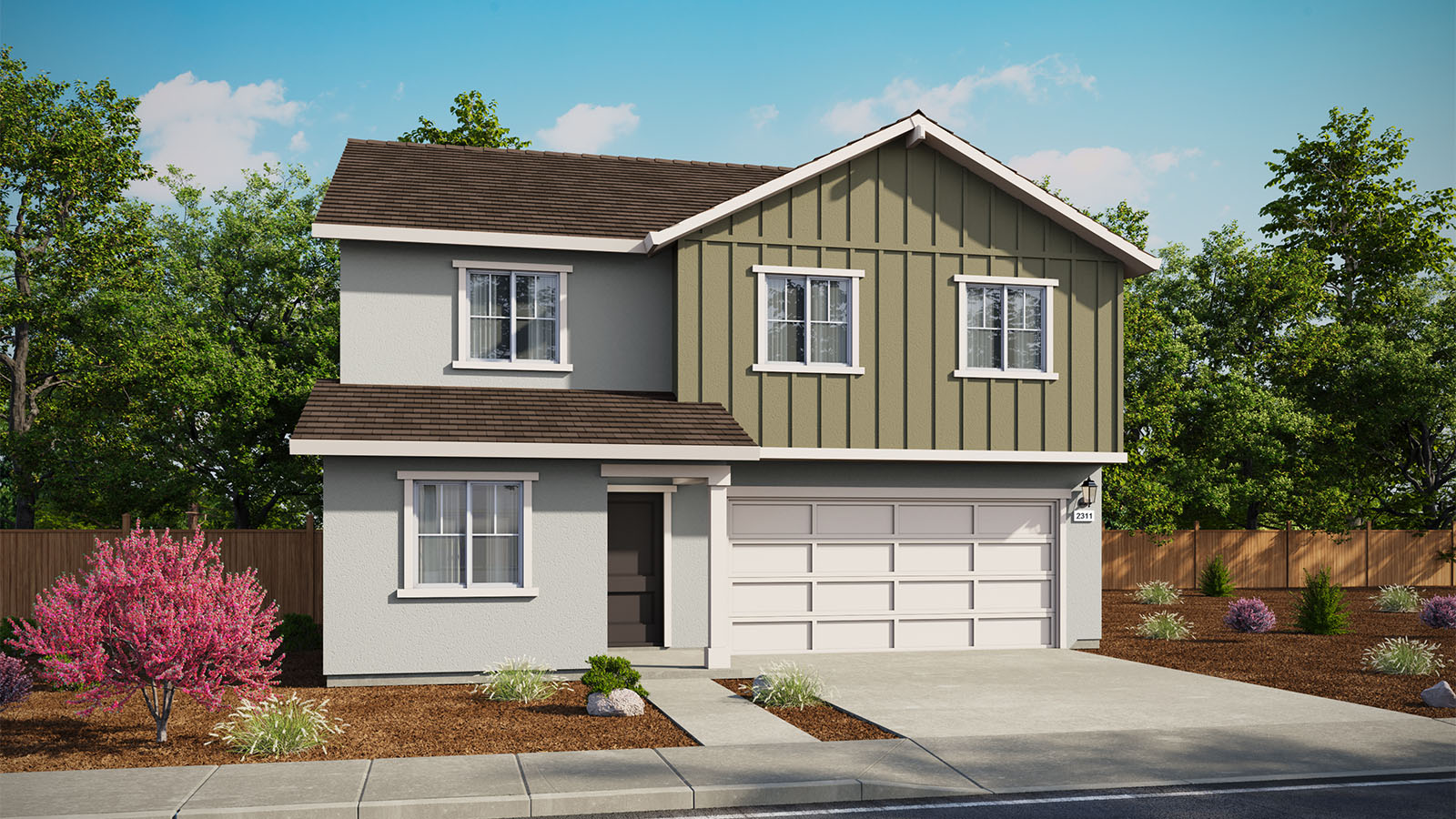 Harter Estates Plan 2311 Exterior Farmhouse Elevation Rendering