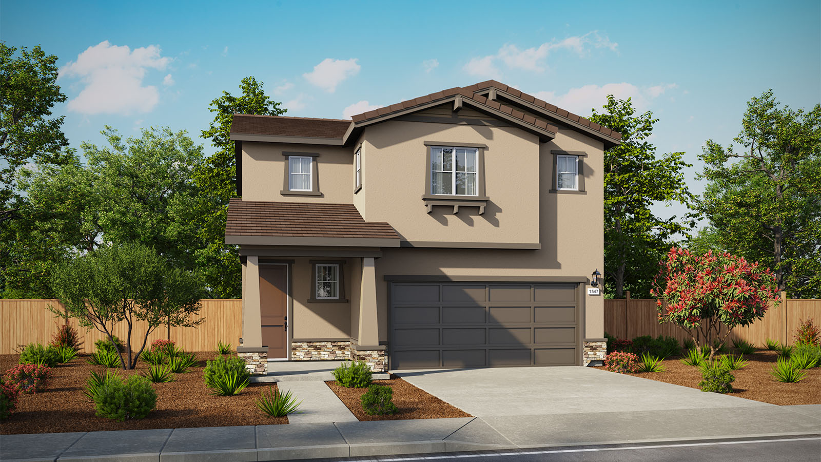 Jasper Plan 1547 Craftsman Elevation Rendering