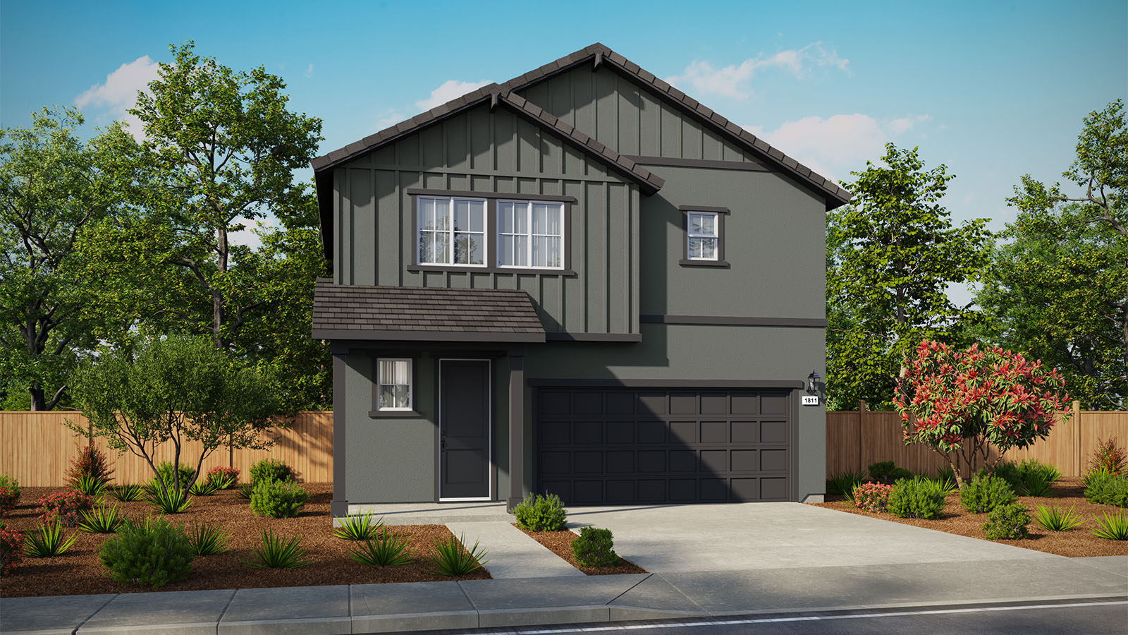 Jasper Plan 1811 Exterior Farmhouse Elevation Rendering