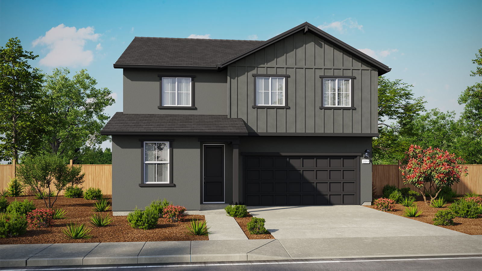 Jasper Plan 2311 Exterior Farmhouse Elevation Rendering