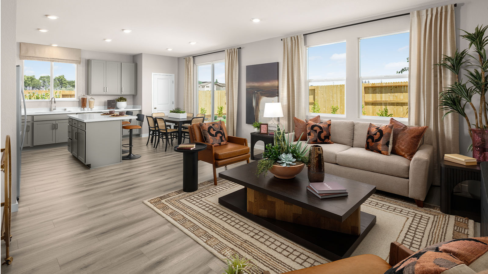 Jasper Clemintine Plan 1811  overall living dining and kitchen