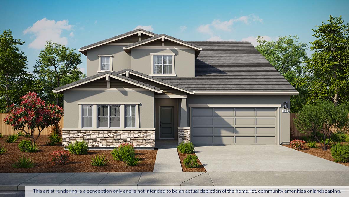 Aviara at Amoruso Ranch Plan 2617  Exterior Craftsman Elevation