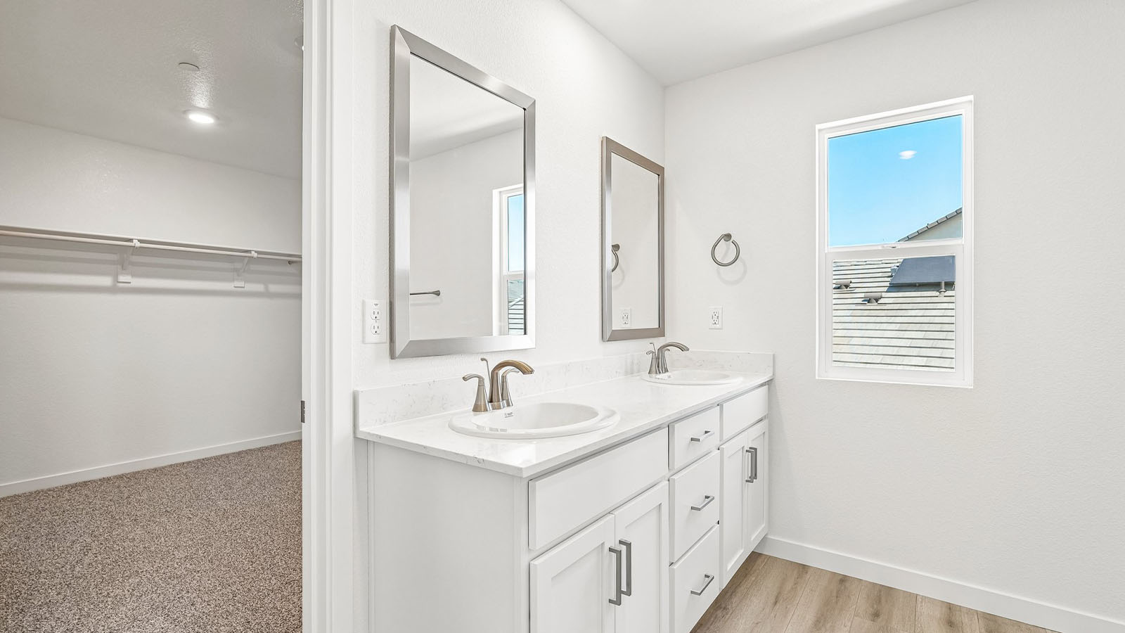 Aviara at Amoruso Ranch Plan 2617   primary bathroom with double sinks