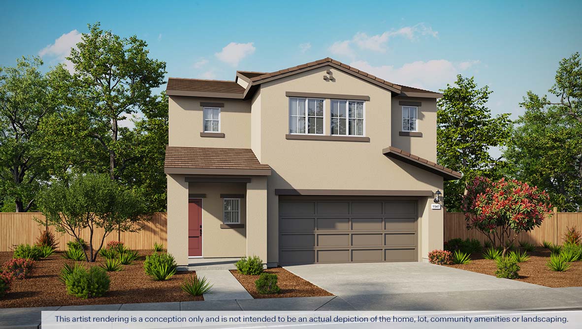 Milazzo at Amoruso Ranch Plan 1547 Exterior Monterey Elevation Rendering