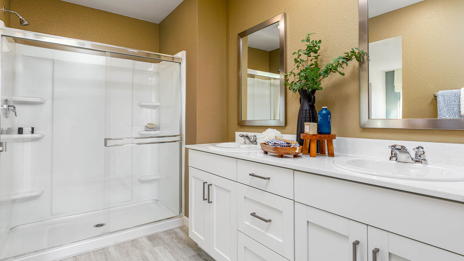 Milazzo Colusa Plan 1874  spa inspired primary bathroom with walk in shower