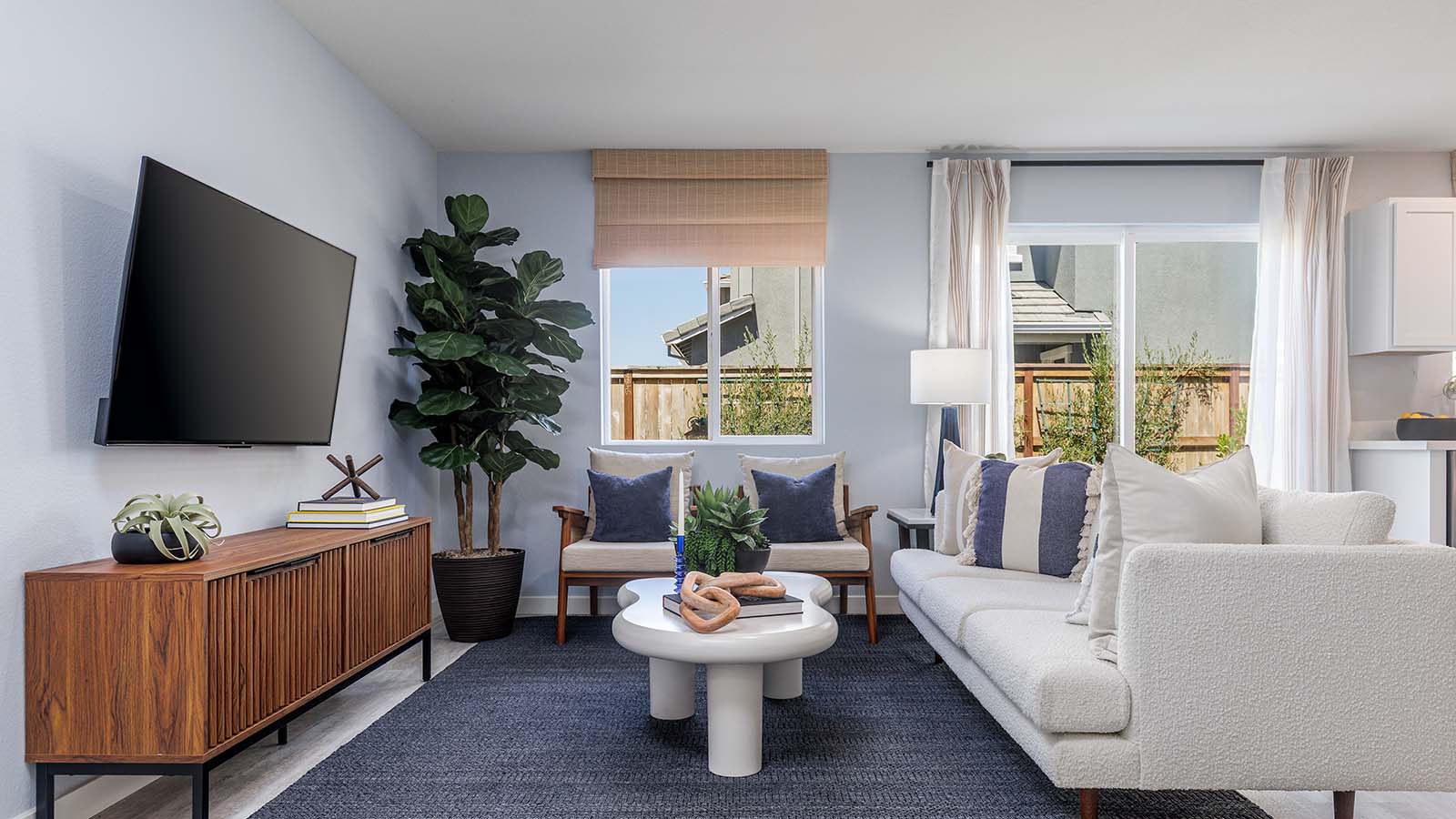 Dragonfly II at Winding Creek Plan 1631  Light Filled Comfortable Living Room