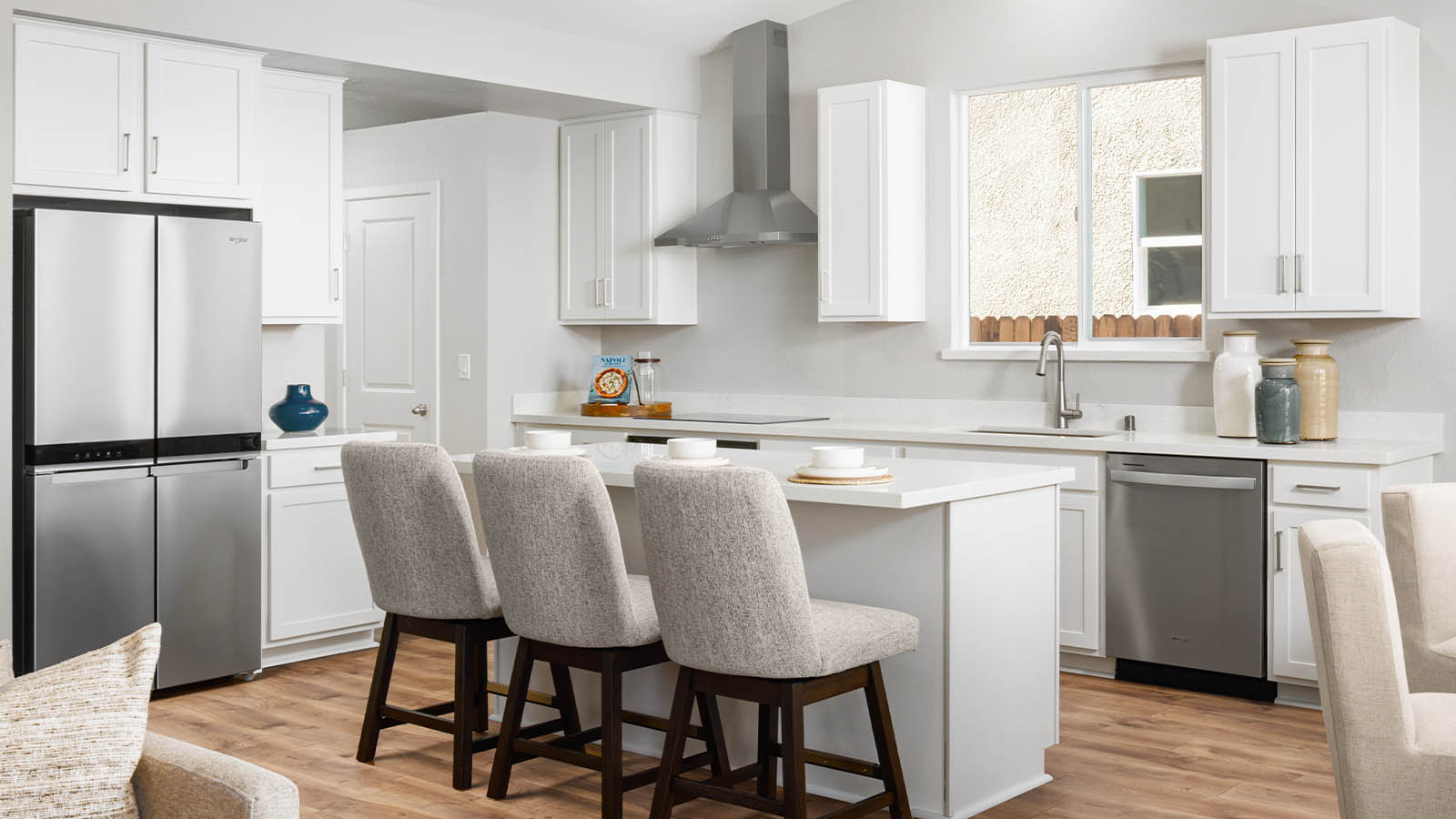 Ibiza at Delta Shores Willow Plan 2594  open bright modern kitchen with island seating